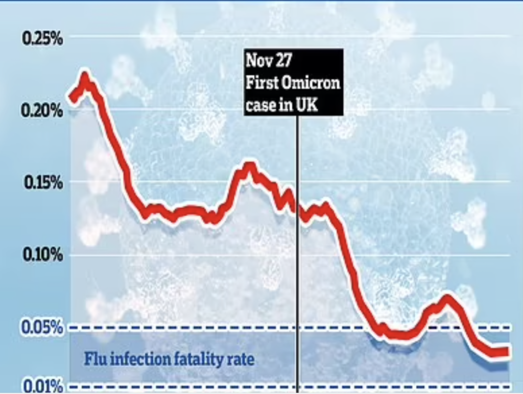 COVID now less deadly than the flu