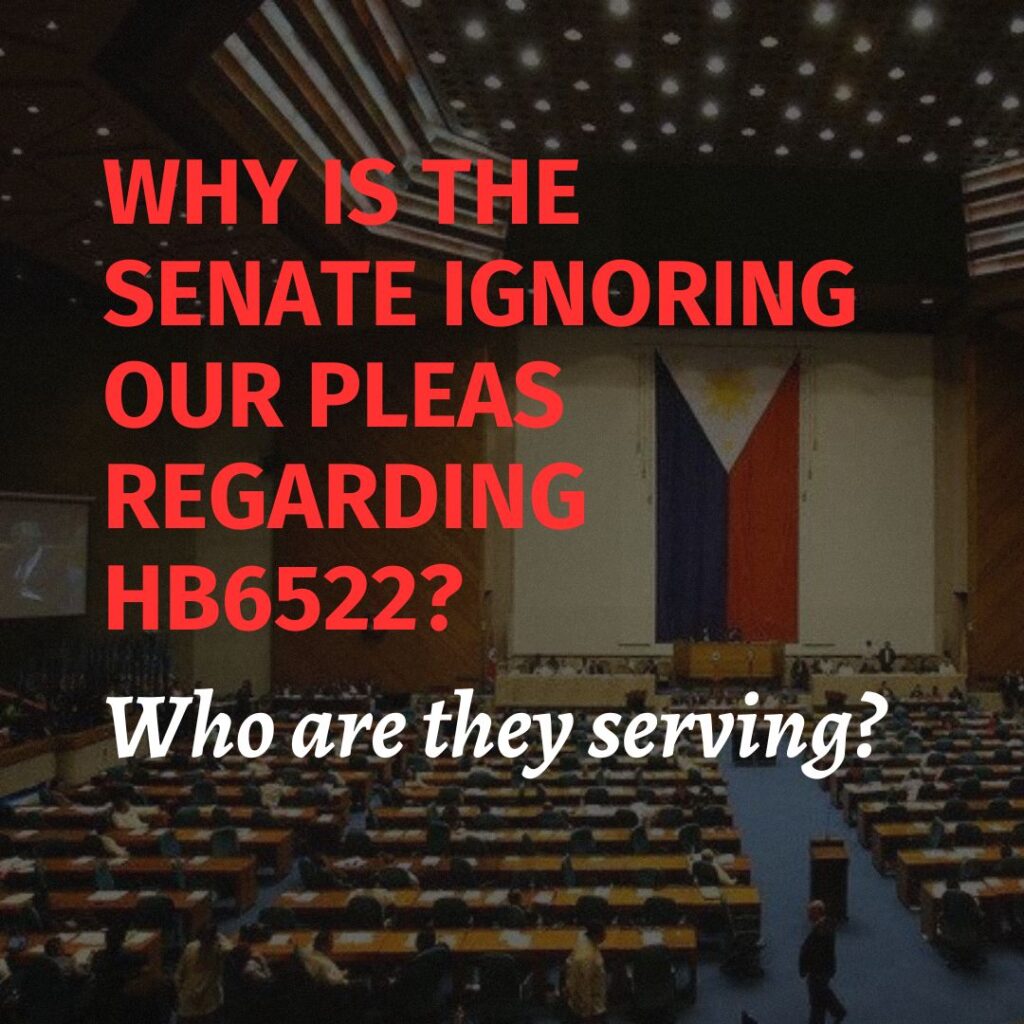 CCH Asks Philippine Senators For Personal Meeting to Discuss Concerns with HB6522